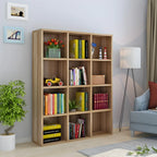 Scandinavian 3-Tier Black Cube Wood Bookcase