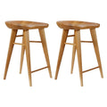 Counter Height Modern Wood Backless Bar Stool