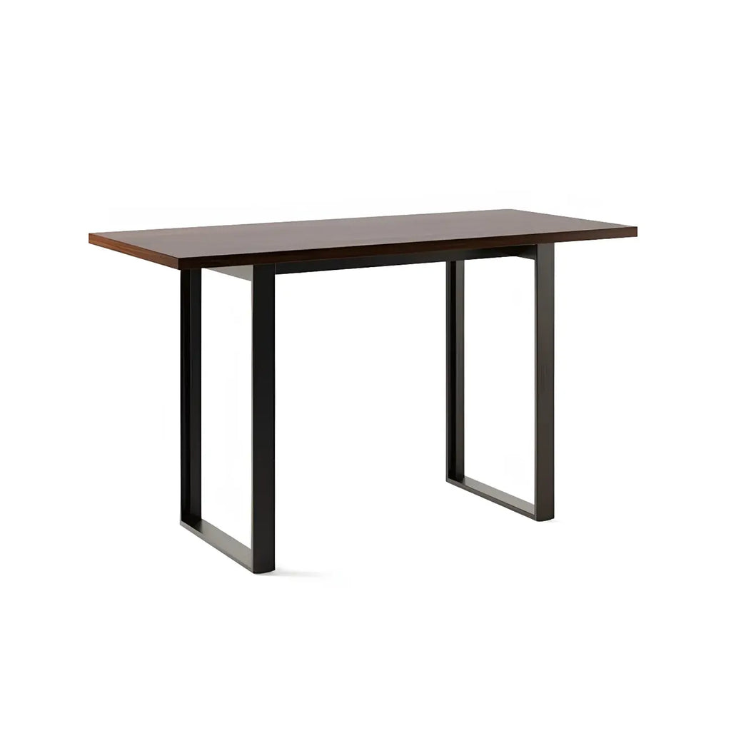 Industrial Walnut Rectangular Large Dining Bar Table