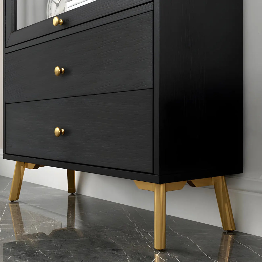 Modern Wooden Closed Back Bookcase with Doors