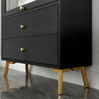 Modern Wooden Closed Back Bookcase with Doors