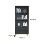 Modern Wooden Closed Back Bookcase with Doors