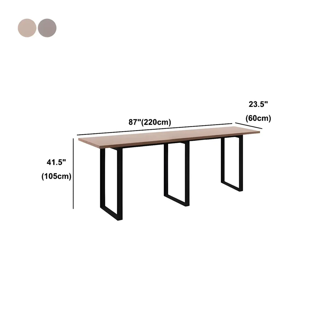 Industrial Walnut Rectangular Large Dining Bar Table