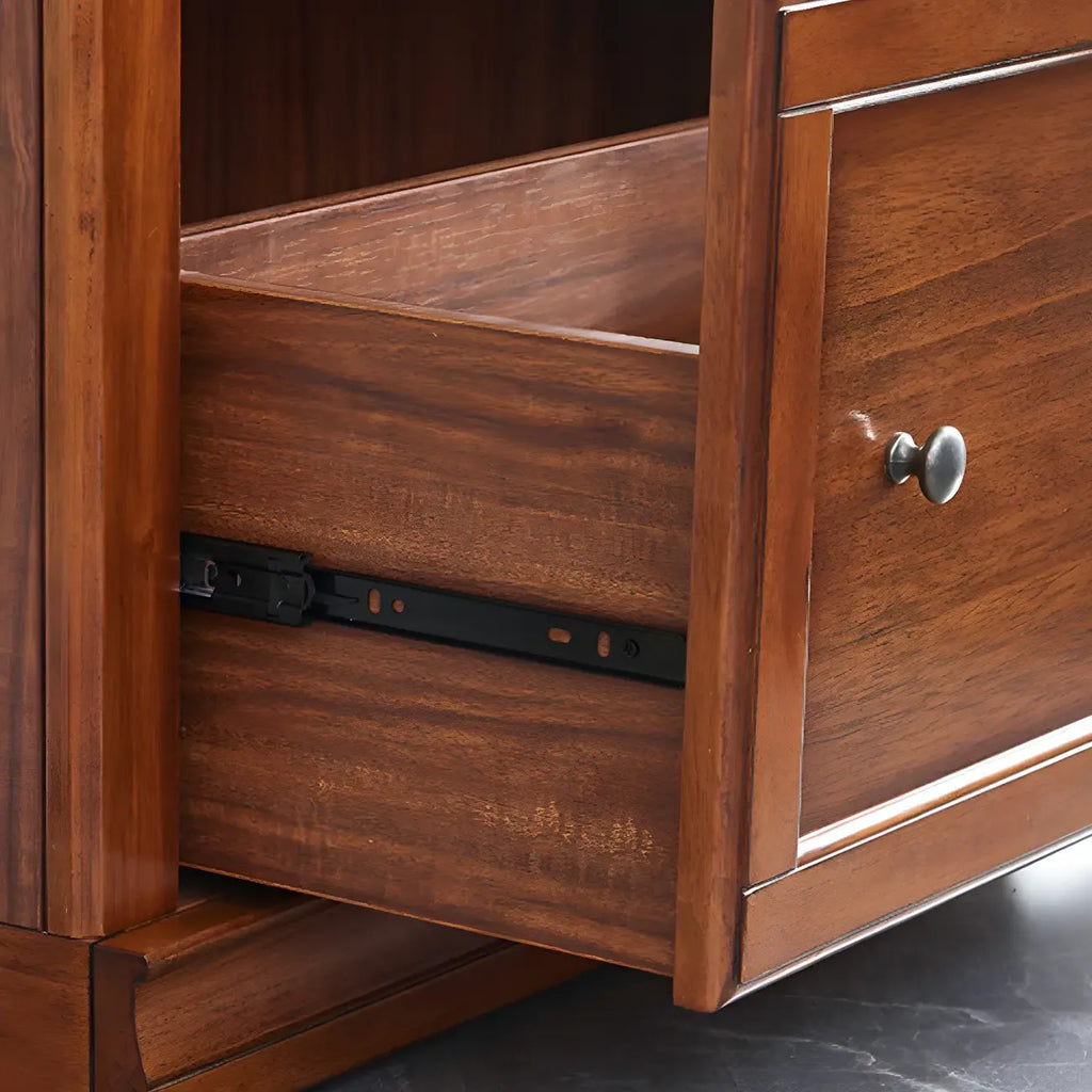 Brown Oak Wood Barrister Bookcases with Glass Doors