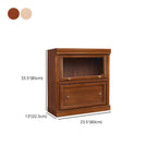 Brown Oak Wood Barrister Bookcases with Glass Doors