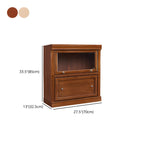 Brown Oak Wood Barrister Bookcases with Glass Doors