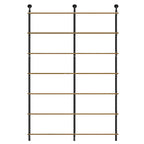 Industrial Black Wood Wall-Mounted Bookcase