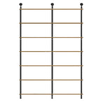 Industrial Black Wood Wall-Mounted Bookcase