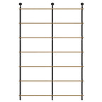 Industrial Black Wood Wall-Mounted Bookcase