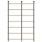 Industrial Black Wood Wall-Mounted Bookcase