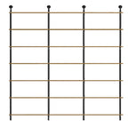 Industrial Black Wood Wall-Mounted Bookcase