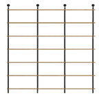 Industrial Black Wood Wall-Mounted Bookcase