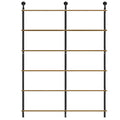 Industrial Black Wood Wall-Mounted Bookcase