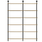 Industrial Black Wood Wall-Mounted Bookcase