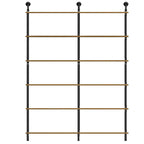 Industrial Black Wood Wall-Mounted Bookcase