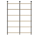 Industrial Black Wood Wall-Mounted Bookcase