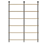 Industrial Black Wood Wall-Mounted Bookcase