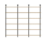 Industrial Black Wood Wall-Mounted Bookcase