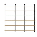Industrial Black Wood Wall-Mounted Bookcase