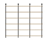 Industrial Black Wood Wall-Mounted Bookcase