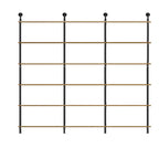 Industrial Black Wood Wall-Mounted Bookcase