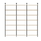 Industrial Black Wood Wall-Mounted Bookcase