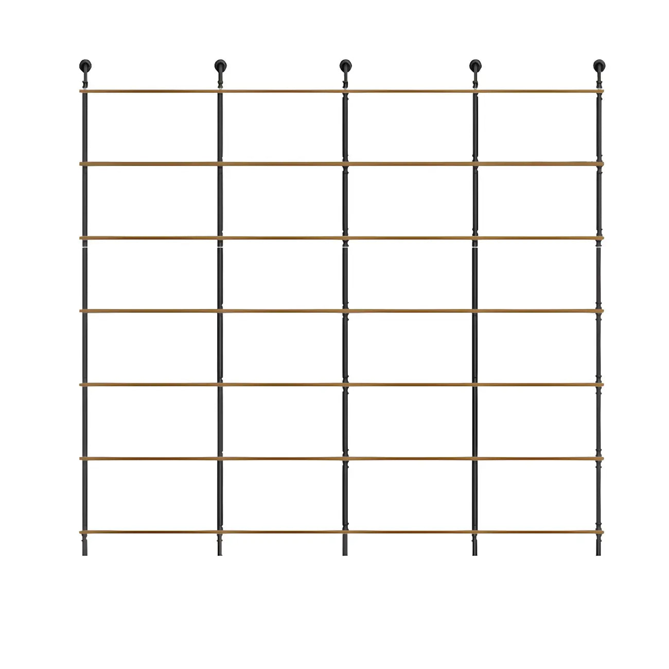 Industrial Black Wood Wall-Mounted Bookcase