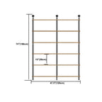 Industrial Black Wood Wall-Mounted Bookcase