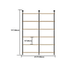 Industrial Black Wood Wall-Mounted Bookcase