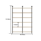 Industrial Black Wood Wall-Mounted Bookcase