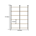 Industrial Black Wood Wall-Mounted Bookcase