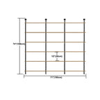 Industrial Black Wood Wall-Mounted Bookcase