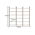 Industrial Black Wood Wall-Mounted Bookcase