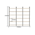 Industrial Black Wood Wall-Mounted Bookcase