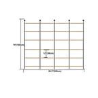 Industrial Black Wood Wall-Mounted Bookcase