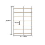 Industrial Black Wood Wall-Mounted Bookcase