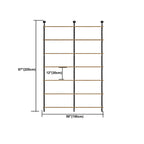 Industrial Black Wood Wall-Mounted Bookcase