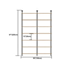 Industrial Black Wood Wall-Mounted Bookcase