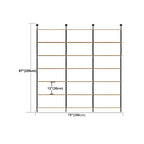 Industrial Black Wood Wall-Mounted Bookcase