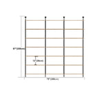 Industrial Black Wood Wall-Mounted Bookcase