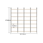 Industrial Black Wood Wall-Mounted Bookcase