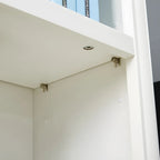 Modern White Wooden Bookcase with Storage for Home Office