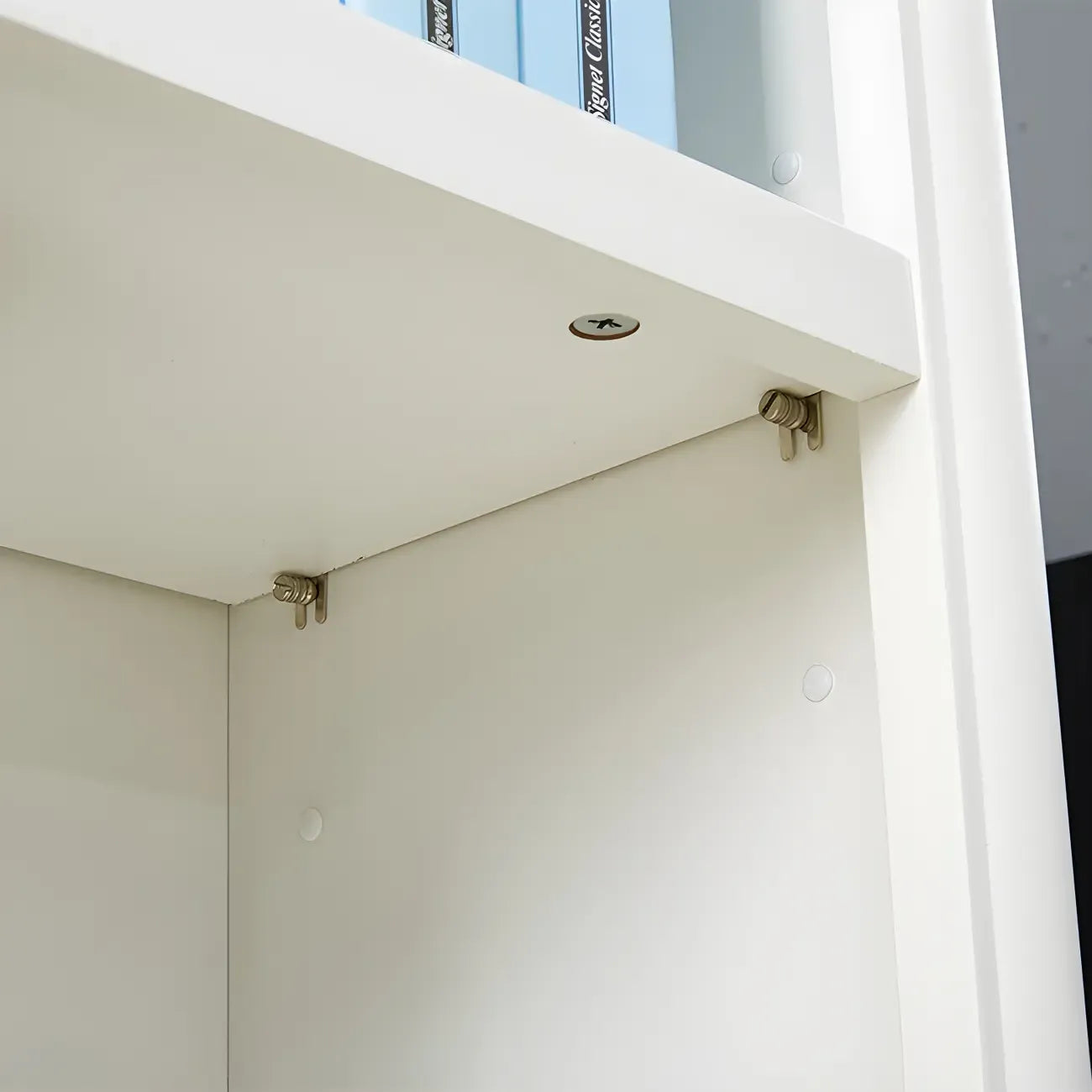 Modern White Wooden Bookcase with Storage for Home Office