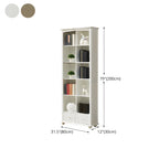 Modern White Wooden Bookcase with Storage for Home Office