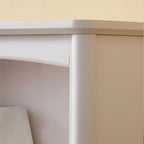 Modern White Wood Bookcase with Storage for Home Office