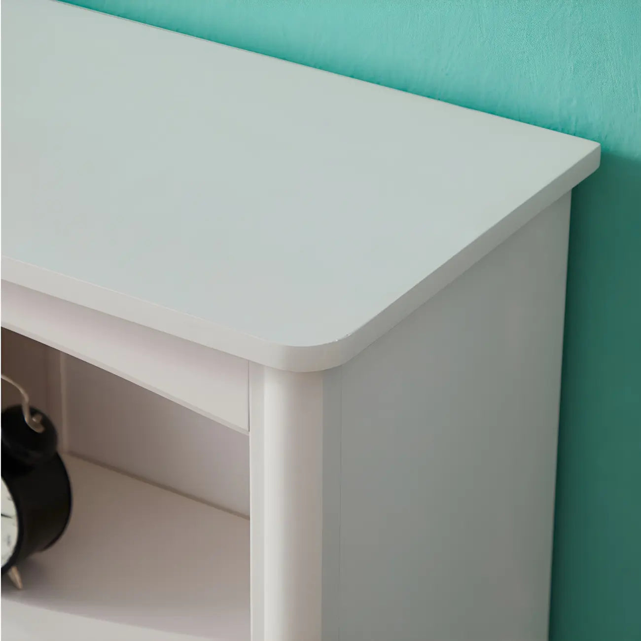 Modern White Wood Bookcase with Storage for Home Office