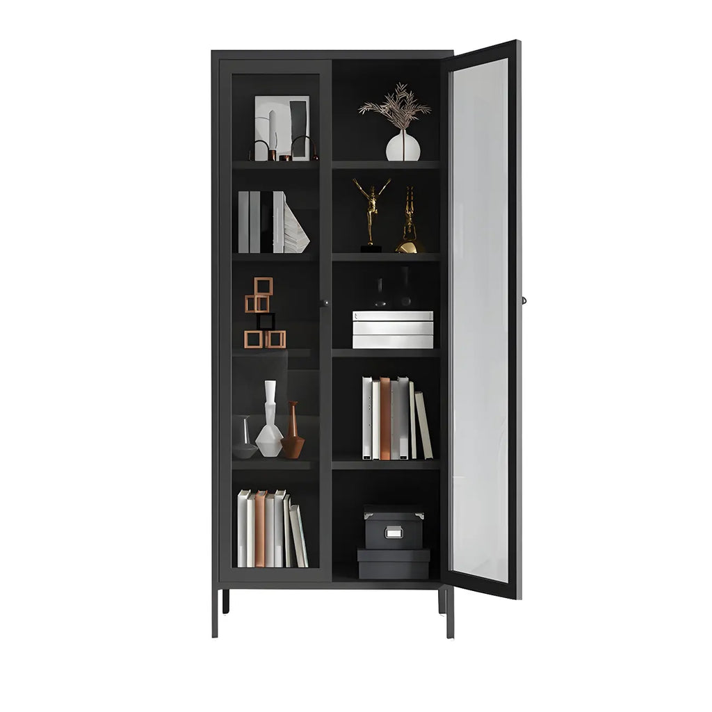 Modern Metal Glass Door Cabinet for Office Storage