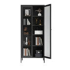 Modern Metal Glass Door Cabinet for Office Storage