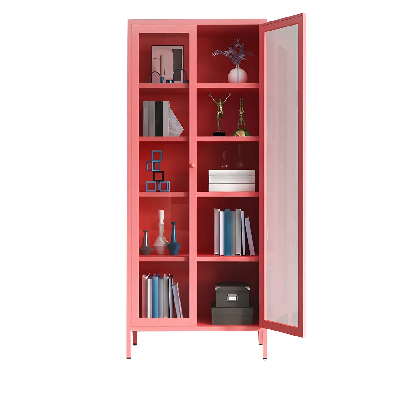 Modern Metal Glass Door Cabinet for Office Storage