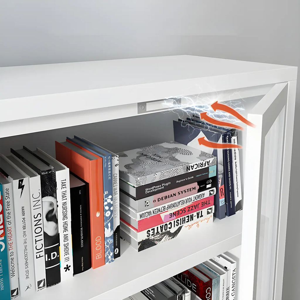 Modern Metal Glass Door Cabinet for Office Storage